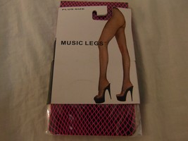 New Music Legs Style 9001Q Plus Sized 100% Nylon Seamless Fishnet Panty Hose - £10.33 GBP