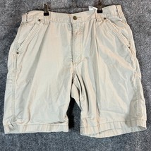 Carhartt Shorts Mens 36 Tan Cargo Workwear Relaxed Fit Pockets Carpenter... - $12.09