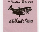The Floating Restaurant at Pend Oreille Shores Menu Hope Idaho  - £14.21 GBP