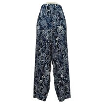 QVC Wide Leg Paisley Print Pants Blue White Comfort Casual Lounge Size 2XP - $19.80