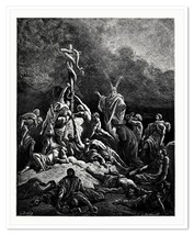 Gustave Dore The Bronze Serpent 11x15.5&quot; Vintage 1953 Lithograph Art Print - $19.70