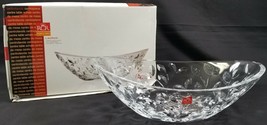 I) RCR Royal Crystal Rock Laurus Ultraclear Glass Oval Centerpiece Made in Italy - £23.45 GBP