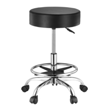 VEVOR Rolling Stool with Foot Rest, 450 LBS Round Stool Chair, PU Leathe... - $55.99