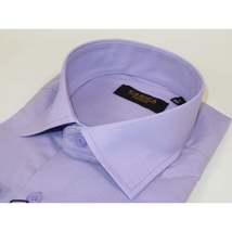 Men's Shirt Hankie CASILA Turkey Cotton Blend 501770-24 Lavender Oxford Texture image 5