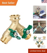Brass Garden Hose Splitter - 2-Way Connector for Effortless Watering - $42.00