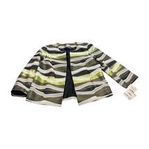 Kasper Jacket Women 6 Multicolor Striped Long Sleeve Open Front Classic Fit - £30.43 GBP