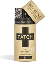 PATCH Eco-Friendly Bamboo Bandages for Bites &amp; Splinters Hypoallergenic Wound Ca - £15.17 GBP