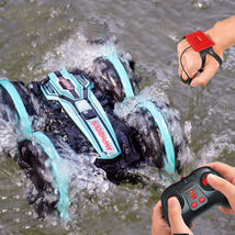 4WD Amphibious Stunt Car 2.4G Remote Control Waterproof Double-Sided Driving Tan - £43.75 GBP+