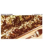 Vintage 1950 Broccoli Polonaise Print Cover 5x8 Crafts Food Decor - $368.75 MXN