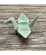 Vintage Miya Japanese Green Origami Bird Figurine Knick Knack KG JD - $182.84 MXN