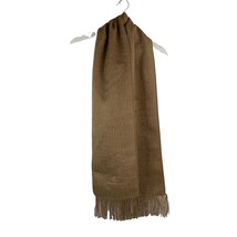 Alpaca Camargo Alpaca Blend Scarf Fringed Hem Wrap Soft &amp; Cozy Beige One... - $16.80