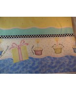 Daisy Kingdom Birthday Bunny Tablecloth Fabric Sandi Gore Evans 58&quot; X 2 ... - $29.69