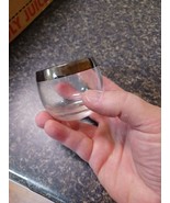 Vintage Roly Poly Silver Rim 5oz Bar Juice Glasses MCM 1966 - $92.29 MXN