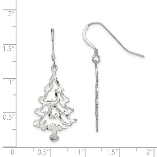Christmas Tree Earrings in Sterling Silver Item image 4