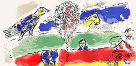 Artebonito - Marc Chagall Le fleuve vert Original lithograph 1975 - £287.10 GBP