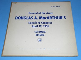 Douglas A. Macarthur&#39;s Speech To Congress 1951 Record Album Vinyl LP Col... - $29.99