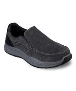 Skechers Shoes Men&#39;s Slip On 11.5 Relaxed Fit Black Gray Loafer Cohagen ... - $59.49