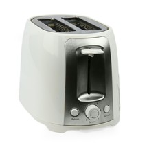 Brentwood 2 Slice Cool Touch Toaster in White and Stainless Steel - £43.74 GBP