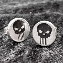 Punisher Skull Earrings - $87.20