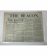 THE BEACON - Springfield Ohio 1886 Prohibition Era  Vol 1 No 1 Newspaper - $555.98 MXN