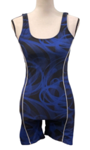 Adoretex Women Unitard Stellar Spirals Swimsuit Size L Blue - £19.51 GBP