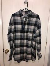 NWT Club Room Plaid Flannel Shirt Mens SZ XXL Long Sleeve Button Front NEW - $16.82