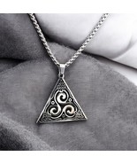 "Celtic Triangle Pendant with Triskelion Design" - $31.54 CAD