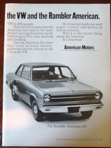 1968 AMC Rambler American Original Print Ad American Motors Corp.MAN CAVE ART - £5.59 GBP