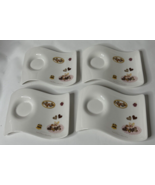 Villeroy &amp; Boch New Wave Caffe Cookies Appetizer Dessert Plate Set of 4 - £26.30 GBP