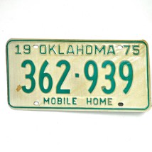 1975 United States Oklahoma Base Mobile Home License Plate 362-939 - £14.70 GBP