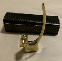 Vintage Scottie Dog Terrier gold metal jewelry RING Holder Made in Italy... - $24.75