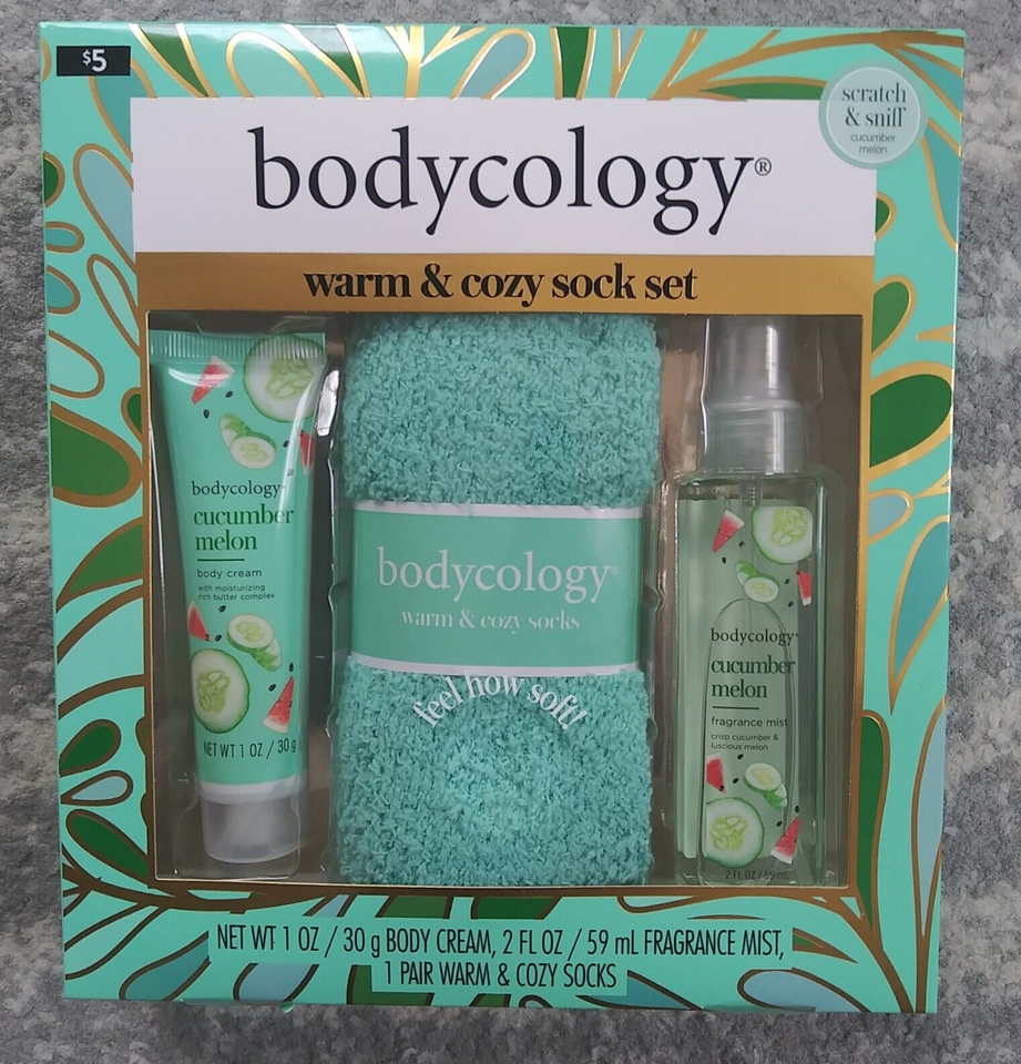 Bodycology Cucumber Melon Warm & Cozy Socks Set - $7.00