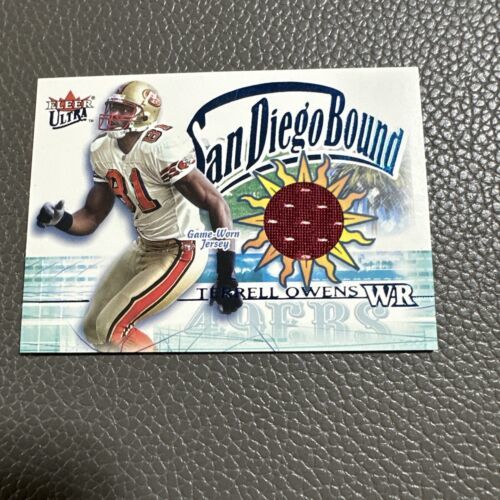 Primary image for 2002 FLEER ULTRA Terrell Owens SAN DIEGO BOUND GAME WORN USED JERSEY 49ers HOF