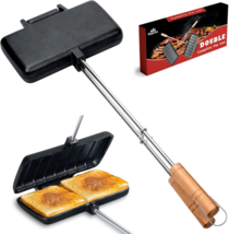 Double Pie Iron for Camping Aluminum with Long Handle non-stick heat res... - $813.41 MXN