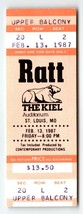 Ratt Original UNUSED 1987 Concert Ticket Kiel Auditorium St. Louis Metal Rock - £19.80 GBP