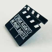Enamel Pin I Speak Fluently in Movie Quotes Clapperboard Fashion Jewelry image 2