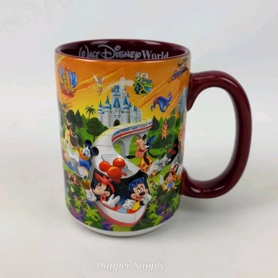 Walt Disney World Four Parks One World 3D Characters Coffee Cup Mug Thai... - $22.13