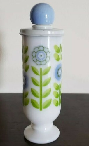 Vintage Collectible Avon Dutch Treat Demi Cup Milk Glass Floral Design ~ 2 Item image 2