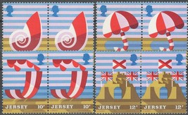 ZAYIX Great Britain - Jersey 124-127 MNH Pairs Tourism Beach Flag Umbrella - £1.99 GBP