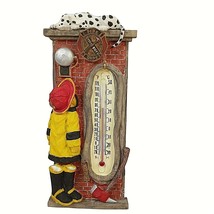 Fire Dept Outdoor Thermometer Temperature Dalmatian Coat Ceramic 8&quot; Spoo... - $15.93