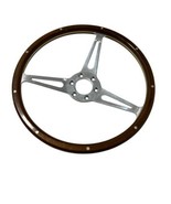 1965-73 Mustang Corso Feroce Steering Wheel Wood Riveted Grip 6 Hole Che... - $383.29 CAD