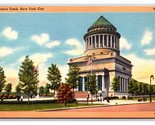 Riverside Guida E Grant&#39;s Tomb New York Città Ny Nyc Unp Lino Cartolina I21 - $3.36