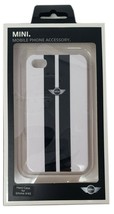 Mini Cooper BMW Hard Case Stripe Racing Cover for iPhone 4 4s Black White Vintag - $8.97