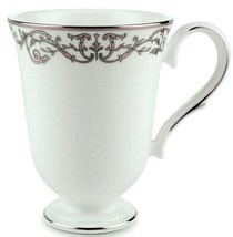 Lenox Coronet Platinum Footed Accent Mug Scroll Border 4.25&quot;H Classics U... - £18.30 GBP