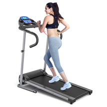 1100W Folding Treadmill Electric Support Motorized Power Running Fitness Machine - £410.30 GBP
