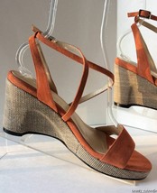 NEW MARCHEZ VOUS Anne Apricot Suede Woman&#39;s Sandals - £46.87 GBP