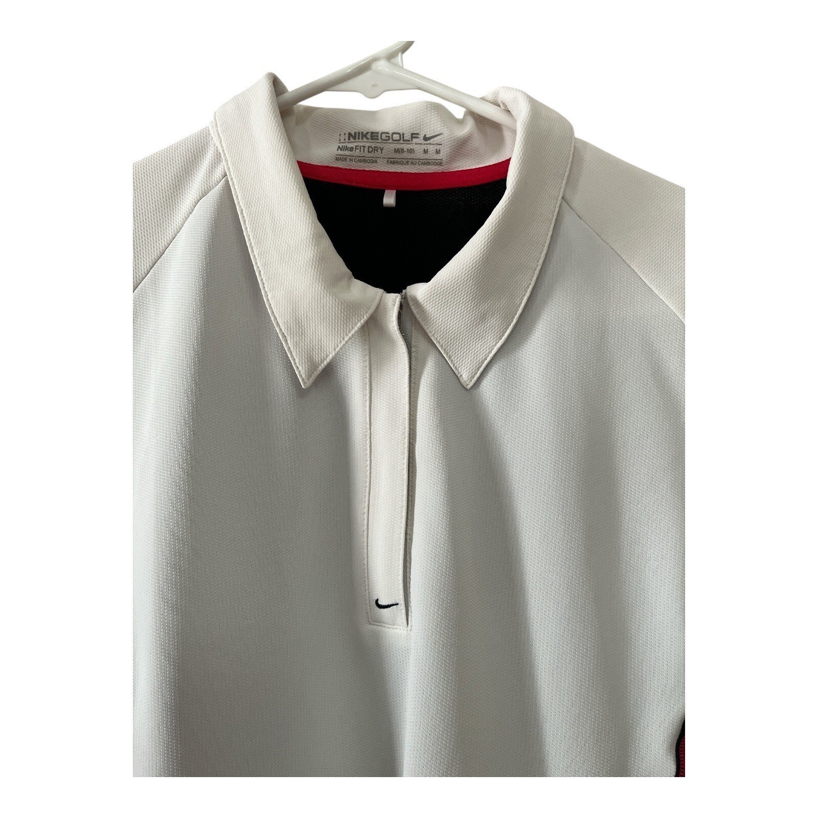 VTG Nike Golf Fit Dry Women’s M White and Black Short-Sleeve Polo Shirt Item image 3