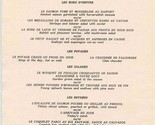 Le Castillon Notre Dinner Menu Montreal Quebec 1990&#39;s - $27.72