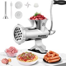 Huanyu Stainless Steel Manual Meat Grinder &amp; Sausage Maker No. 8--FREE S... - $74.25