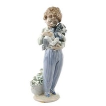 Lladro #7609 &quot;My Buddy&quot; Figurine, Young Boy w/ Dog Collector&#39;s Society Retired - £144.34 GBP